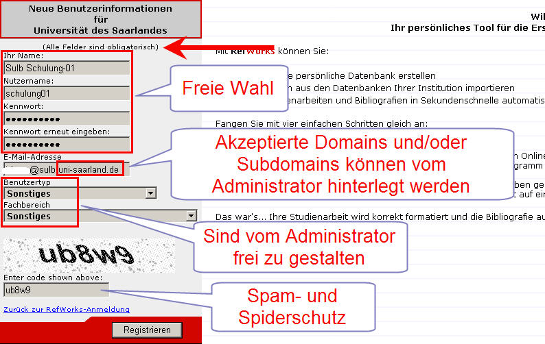Benutzeranmeldung